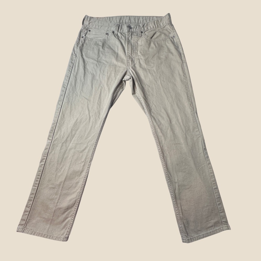 Levi's 559 Jeans Mens 34x32 Relaxed Straight Khaki Tan WaterLess Denim Pants